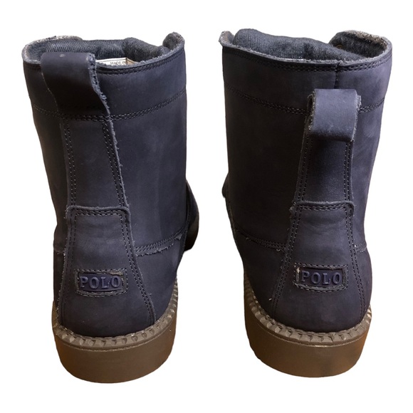 Ralph Lauren Polo Bear Boys Big Kid Ranger Hi Lace Up Leather Fashion Boot NWOT - Picture 7 of 13
